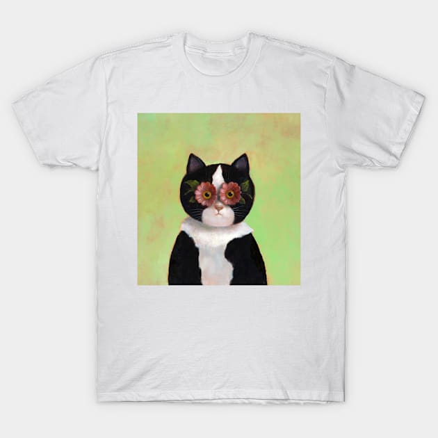 Flower Cat T-Shirt by Mario-designs